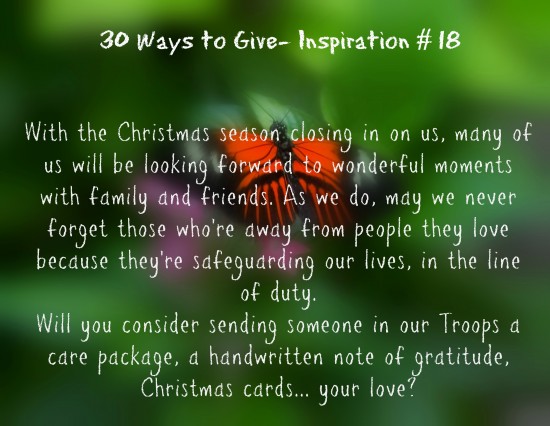 Give to our troops